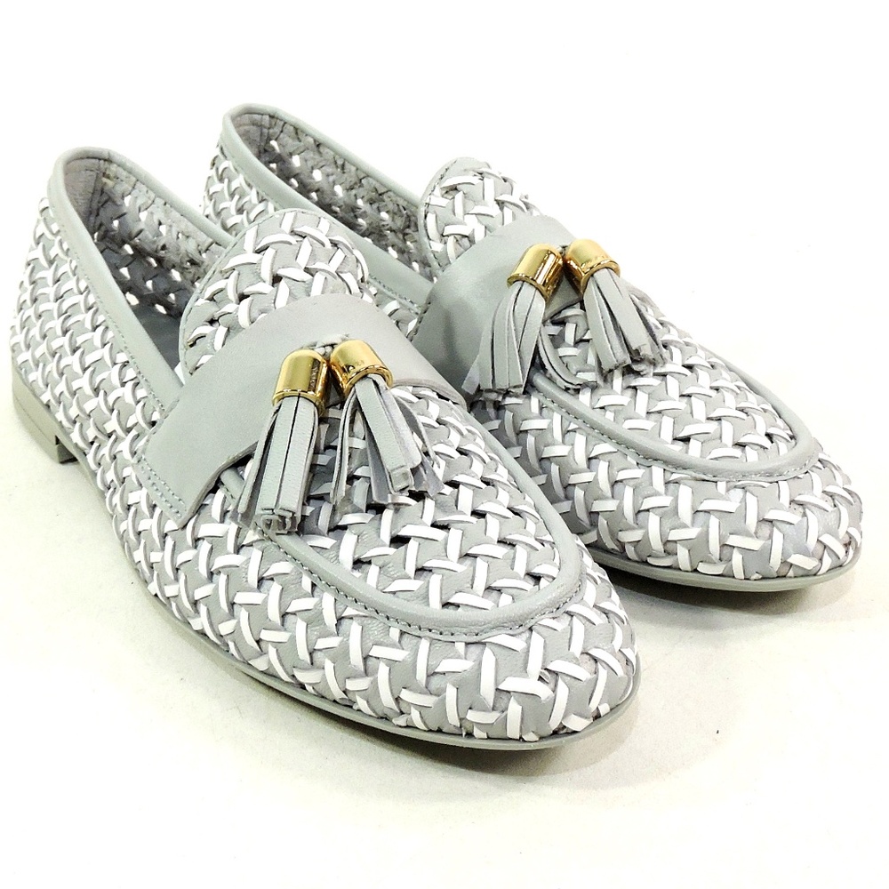FRAU 🇮🇹 WOMEN'S VERY SOFT! GREY LEATHER COMFORT SUMMER FASHION LOAFERS